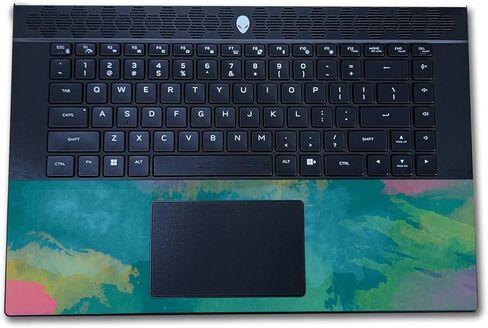 غلاف كمبيوتر محمول متوافق مع Alienware M16 R2 (2024) - ألوان مائية زرقاء - غطاء لاصق واقٍ من الفينيل 3M ممتاز - سهل التطبيق | صُنع في الولايات المتحدة الأمريكية بواسطة MightySkins in Kuwait