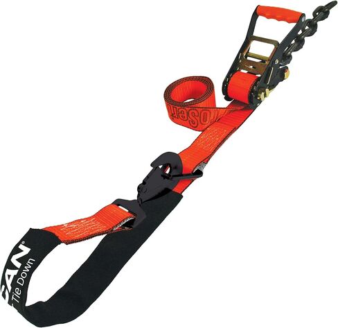 VULCAN Axle Tie Down Combo Strap - Chain Tail Ratchet - 2 x 114 Inch - 4 Pack - Classic Yellow - 3,300 Pound Safe Working Load in Saudi Arabia