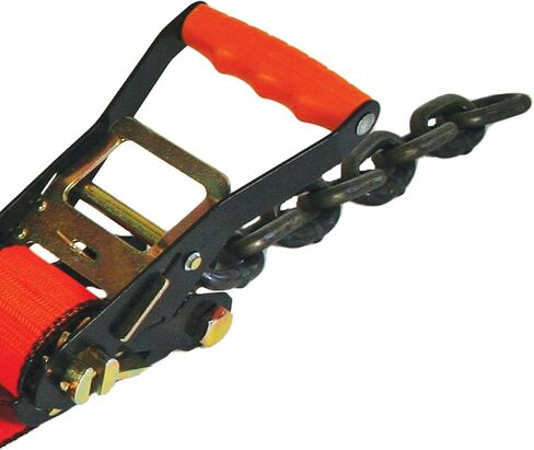VULCAN Axle Tie Down Combo Strap - Chain Tail Ratchet - 2 x 114 Inch - 4 Pack - Classic Yellow - 3,300 Pound Safe Working Load in Saudi Arabia