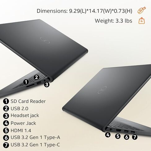 كمبيوتر محمول Dell Inspiron 15 3530 بشاشة تعمل باللمس، Intel 10-Core i5 1334U، ذاكرة وصول عشوائي 64 جيجابايت، 2 تيرابايت SSD، شاشة FHD مضادة للتوهج 15.6 بوصة، Wi-Fi 6، Ai Copilot، Windows 11 Pro، للأعمال والطلاب in Kuwait