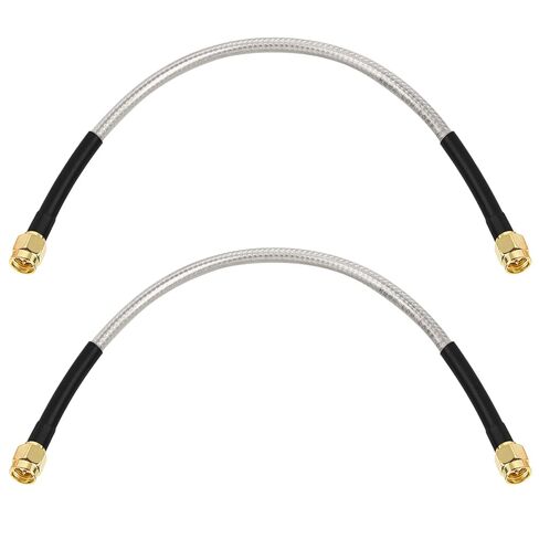 MOOKEERF RG8X SMA ذكر إلى SMA ذكر كابل محوري 1FT، 2 حزمة كابل تمديد SMA منخفض الخسارة للغاية 50 أوم لجهاز التوجيه، GPS، راديو RF، تطبيقات هوائي WiFi in Kuwait