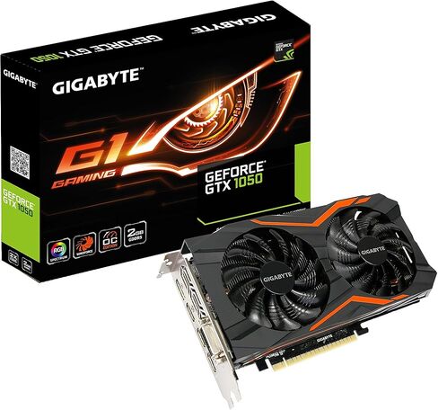 بطاقة رسومات جيجابايت جيفورس GTX 1050 2GB G1 GAMING (GV-N1050G1GAMING-2GD) (متجددة) in Kuwait