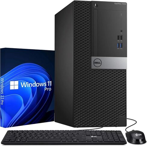 كمبيوتر سطح المكتب Dell Optiplex 7040 Mini Tower - Intel Core i5-6500 الجيل السادس 3.2 جيجا هرتز - ذاكرة وصول عشوائي DDR4 سعة 16 جيجابايت - SSD 512 جيجابايت - Intel HD Graphics 530 - شبكة WiFi مدمجة - كمبيوتر مكتبي ومنزلي - Window 11 Pro (متجدد) in Kuwait
