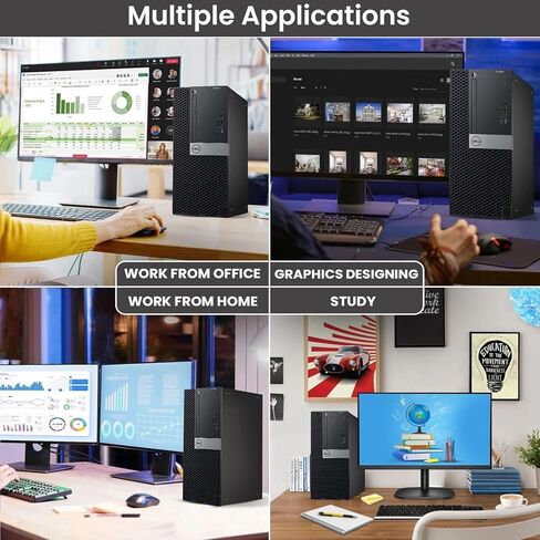 كمبيوتر سطح المكتب Dell Optiplex 7040 Mini Tower - Intel Core i5-6500 الجيل السادس 3.2 جيجا هرتز - ذاكرة وصول عشوائي DDR4 سعة 16 جيجابايت - SSD 512 جيجابايت - Intel HD Graphics 530 - شبكة WiFi مدمجة - كمبيوتر مكتبي ومنزلي - Window 11 Pro (متجدد) in Kuwait