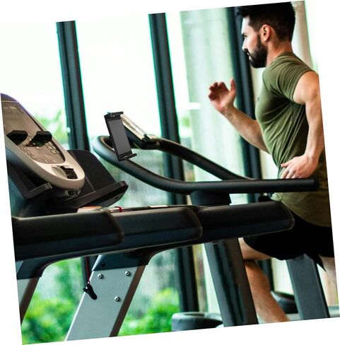 Milisten Treadmill Tablet حامل ممارسة الدراجة الهاتف جبل المدمجة لوحة مسطحة قوس حر اليدين قوي حامل الكمبيوتر اللوحي لمعدات اللياقة البدنية وعربات الأطفال in Kuwait