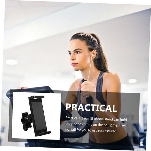 Milisten Treadmill Tablet حامل ممارسة الدراجة الهاتف جبل المدمجة لوحة مسطحة قوس حر اليدين قوي حامل الكمبيوتر اللوحي لمعدات اللياقة البدنية وعربات الأطفال in Kuwait