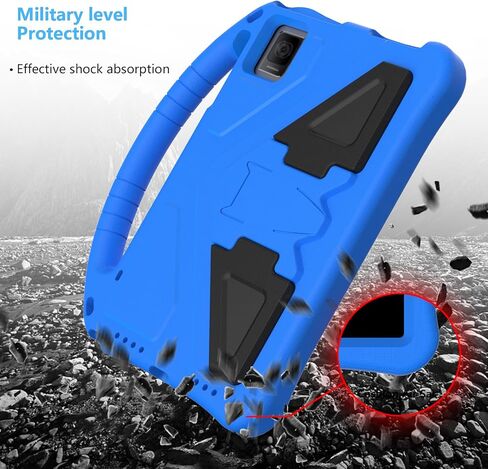 حافظة تابلت Revvl Tab 5G للأطفال، حافظة بمقبض خفيف الوزن من مادة EVA مع حزام كتف مقاوم للصدمات لجهاز T-Mobile Revvl Tab 5G 10.36" 2023 تابلت، أزرق in Kuwait