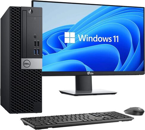 كمبيوتر مكتبي Dell OptiPlex 5070، Intel Core i5-9500 (6-Cores)، ذاكرة وصول عشوائي DDR4 سعة 32 جيجابايت، محرك أقراص NVMe SSD سعة 512 جيجابايت، شاشة جديدة مقاس 24 بوصة، شبكة WiFi مدمجة، لوحة مفاتيح وماوس لاسلكي، Windows 11 Pro (متجدد) in Kuwait
