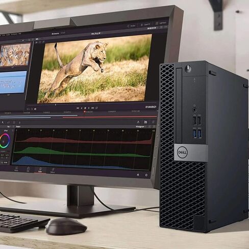 كمبيوتر مكتبي Dell OptiPlex 5070، Intel Core i5-9500 (6-Cores)، ذاكرة وصول عشوائي DDR4 سعة 32 جيجابايت، محرك أقراص NVMe SSD سعة 512 جيجابايت، شاشة جديدة مقاس 24 بوصة، شبكة WiFi مدمجة، لوحة مفاتيح وماوس لاسلكي، Windows 11 Pro (متجدد) in Kuwait