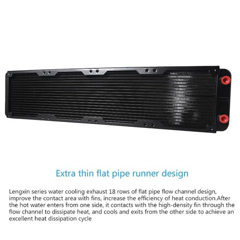 Aluminum Water Cooling Radiator 18 Tubes Heat Exchanger CPU Heatsink Cooler Fast Heat Dissipation for Computer Aluminum Radiator in Kuwait