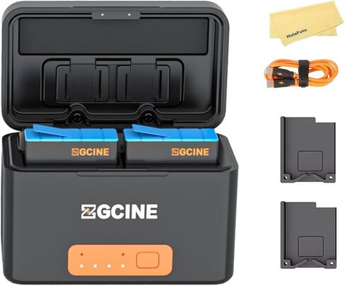 ZGCINE PS-G10 Mini Kit2، حقيبة شحن بطارية كاميرا الحركة المحمولة مع بطاريتين بديلتين لـ Hero 12/11/10/9 in Kuwait