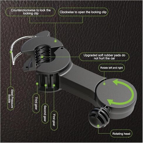USB Powered Car Cooling Fan 3 Speeds Car Seat Headrest Fan Cooling Backseat Fan for Sedan SUV Truck Van in Kuwait