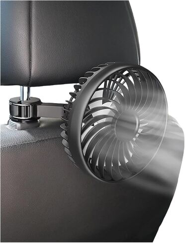 USB Powered Car Cooling Fan 3 Speeds Car Seat Headrest Fan Cooling Backseat Fan for Sedan SUV Truck Van in Kuwait