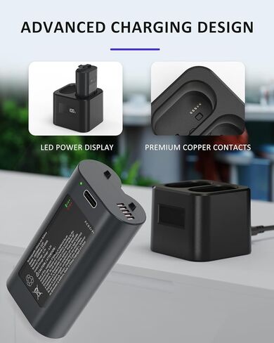 Replacement Battery for myQ with Dual-Port Charging Station for myQ Smart Garage Video Keypad – Charger Kit Only Compatible with myQ Video Keypad in Kuwait