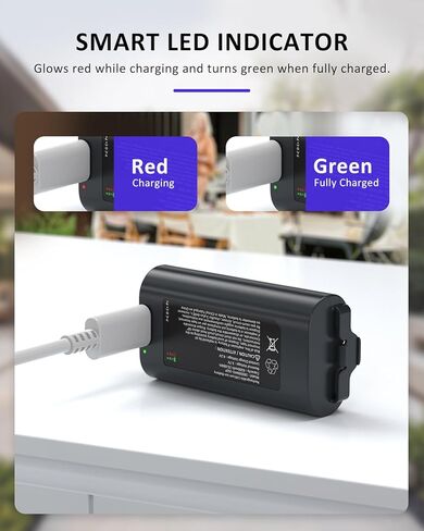 Replacement Battery for myQ with Dual-Port Charging Station for myQ Smart Garage Video Keypad – Charger Kit Only Compatible with myQ Video Keypad in Kuwait