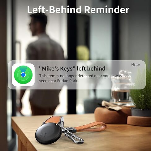 2026 علامات تعقب الهواء - 4 حزم جهاز تعقب بلوتوث لـ Apple Find My app (iOS فقط) الباحث عن المفاتيح، العلامة الذكية، محدد موقع العناصر للأمتعة، حقيبة الظهر، حقائب السفر، بطارية قابلة للاستبدال (أسود، 4 عبوات) in Kuwait