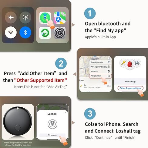 2026 علامات تعقب الهواء - 4 حزم جهاز تعقب بلوتوث لـ Apple Find My app (iOS فقط) الباحث عن المفاتيح، العلامة الذكية، محدد موقع العناصر للأمتعة، حقيبة الظهر، حقائب السفر، بطارية قابلة للاستبدال (أسود، 4 عبوات) in Kuwait