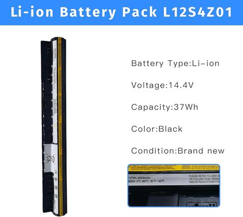 L12S4Z01 14.4V 37Wh Laptop Battery Replacement for Lenovo ideapad s400 Touch 4ICR17/65 L12S4Z01 L12S4L01 S300 S300-a S300-bn S300-bni S310 S310 Touch S400 Touch S400u S405 in Kuwait