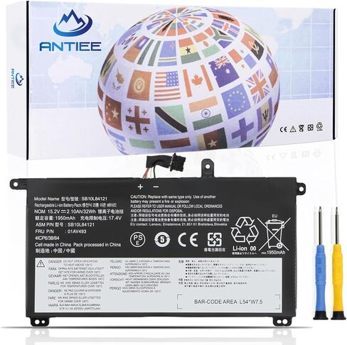 ANTIEE 00UR891 01AV493 SB10L84121 Laptop Battery Replacement for Lenovo ThinkPad T570 T580 P51S P52S Series 00UR890 00UR892 SB10L84121 SB10L84122 SB10L84123 15.2V 32Wh 2100mAh 4-Cell in Saudi Arabia