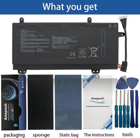 C41N1727 Laptop Battery Replacement for Asus Zephyrus M GM501 GM501G GM501GM GM501GS ROG GU501 GU501G GU501GM GM501G-SEI006T GM501GS-EI015T GU501GM-BI7N8 GM501GM-EI005T 15.4V 55Wh in Kuwait