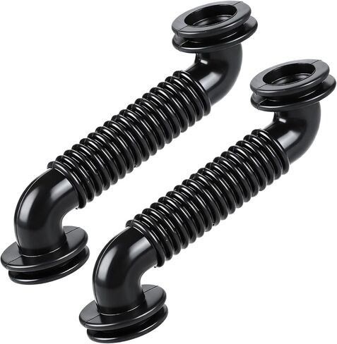 Car Wire Harness Door Tube, Black Rubber, Dust-Proof, Corrugated Flexible Protective Sleeve, 25mm x 25mm, 2 Pieces in Kuwait