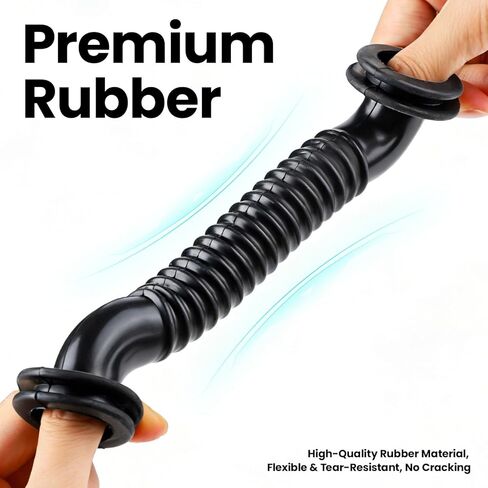 Car Wire Harness Door Tube, Black Rubber, Dust-Proof, Corrugated Flexible Protective Sleeve, 25mm x 25mm, 2 Pieces in Kuwait