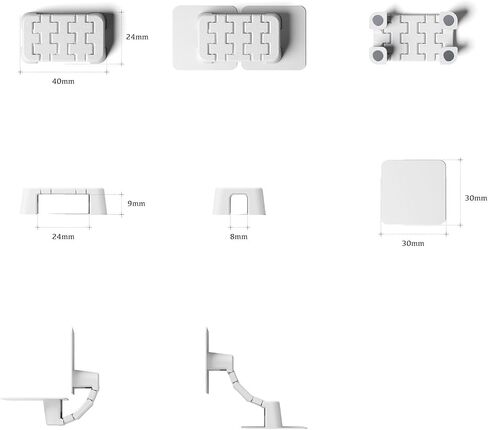 Flexible Magnetic Cable Organizer with 5-Section Link Design for Efficient Cable Management, Tidy Desk Organization, and Home/Office Use in Kuwait