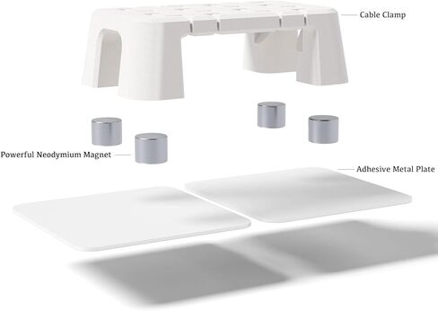 Flexible Magnetic Cable Organizer with 5-Section Link Design for Efficient Cable Management, Tidy Desk Organization, and Home/Office Use in Kuwait
