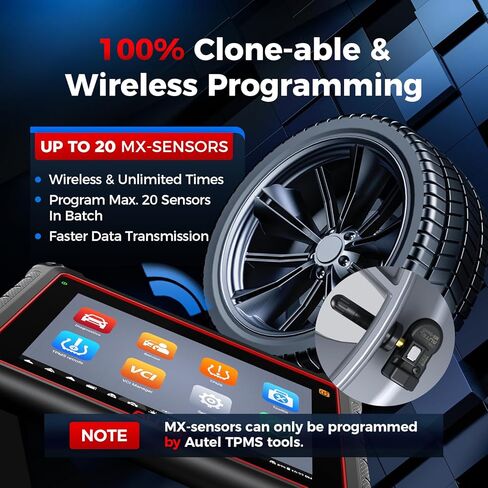 Autel TPMS Sensors MX-Sensor 2 in 1 TPS218 (315MHz + 433MHz) مستشعر نظام مراقبة ضغط الإطارات على مستوى OE لـ 99% من المركبات الرئيسية SAE Standard J1205/J1206/J2657 (الجذع المطاطي الكمية من 4) in Kuwait