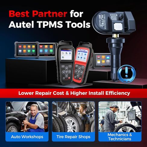 Autel TPMS Sensors MX-Sensor 2 in 1 TPS218 (315MHz + 433MHz) مستشعر نظام مراقبة ضغط الإطارات على مستوى OE لـ 99% من المركبات الرئيسية SAE Standard J1205/J1206/J2657 (الجذع المطاطي الكمية من 4) in Kuwait