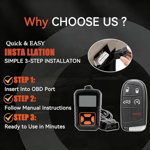 DIY Smart Key Fob Kit Replacement for Chrysler 300 Dodge Charger Journey 2011 2012 2013 2014 2015 2016 2017 Dodge Challenger 2015-2017 Keyless Entry M3N40821302 Simple Key OBD Tool for At Home in Kuwait