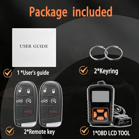 DIY Smart Key Fob Kit Replacement for Chrysler 300 Dodge Charger Journey 2011 2012 2013 2014 2015 2016 2017 Dodge Challenger 2015-2017 Keyless Entry M3N40821302 Simple Key OBD Tool for At Home in Kuwait