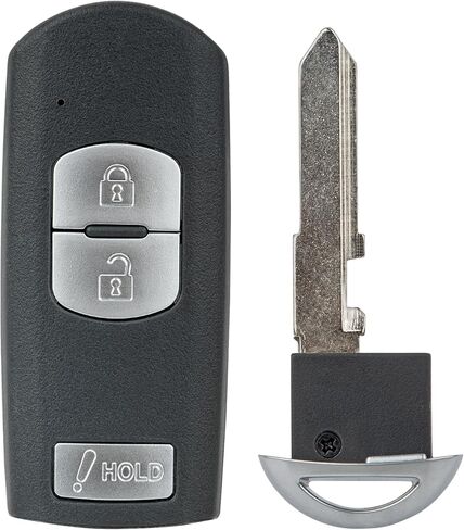 استبدال Vurkcy Key Fob لـ 2012-2019 Mazda CX5 (w/o Hatch)/ 16-20 CX3/ 14-18 Mazda 3 جهاز التحكم عن بعد للدخول بدون مفتاح للسيارة، WAZSKE13D01، 3 أزرار in Kuwait