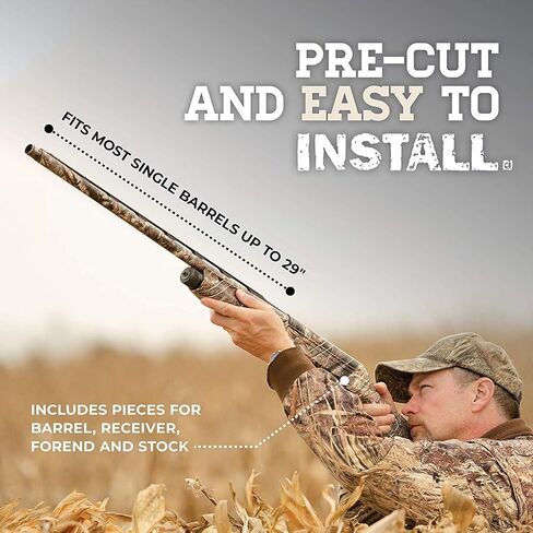 أغلفة أسلحة مموهة من Mossy Oak Graphics، لا تبهت، أغلفة فينيل مقطوعة مسبقًا، لمسة نهائية غير لامعة، بنادق أو بنادق، العديد من الأنماط in Kuwait
