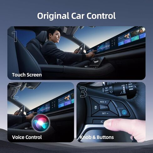 محول CarPlay Android التلقائي 2 في 1، شرائح مزدوجة، دونجل تشغيل السيارة بفتحة تهوية حرارية، USB-A وC، متوافق مع CarPlay السلكية المثبتة في المصنع وميزات AA للسيارة من عام 2016، لهواتف iPhone وAndroid in Kuwait