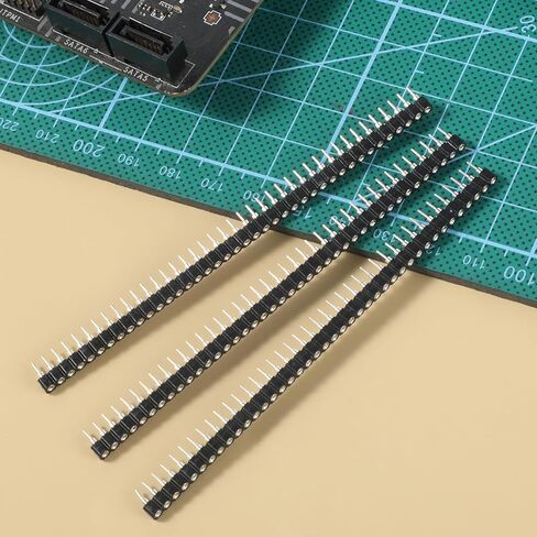 10 Pcs Single Row Round Headers Machine Pin, Male Round Pin Header Strip Breakaway Headers Pins for PCB IC Crystal Socket in Kuwait