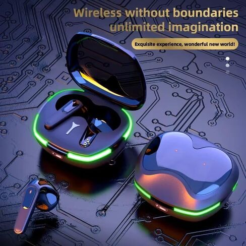 Pro60 TWS Wireless Earbuds with LED Breathing Light - Low Latency Gaming Headphone with Mic, Hands-Free Earphones in Kuwait