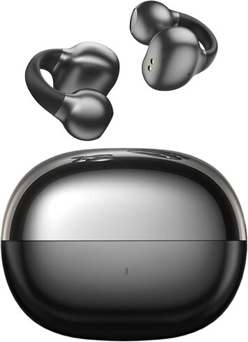 Open Ear Clip-On Earbuds, Wireless Bluetooth Ear Cuff Headphones, Ultra-Lightweight Snug Secure Fit, Glasses Friendly, AI Clear Calls, IPX5 Water-Resistant, 50H Playtime for Workout & Driving in Kuwait