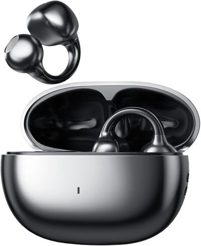 Open Ear Clip-On Earbuds, Wireless Bluetooth Ear Cuff Headphones, Ultra-Lightweight Snug Secure Fit, Glasses Friendly, AI Clear Calls, IPX5 Water-Resistant, 50H Playtime for Workout & Driving in Kuwait