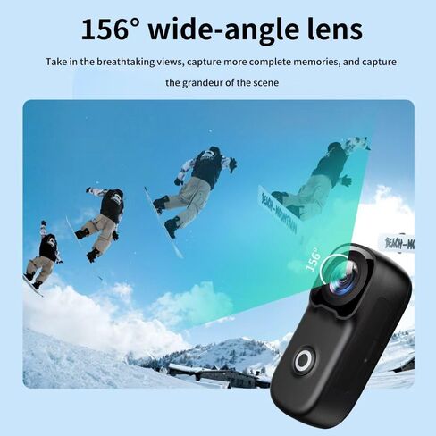 MZ02 4K WiFi Action Camera, Mini Thumb Camera with Waterproof Case, HD Sports Video Recorder for Cycling, Travel, Vlogging, Outdoor Adventures and Underwater Use in Kuwait
