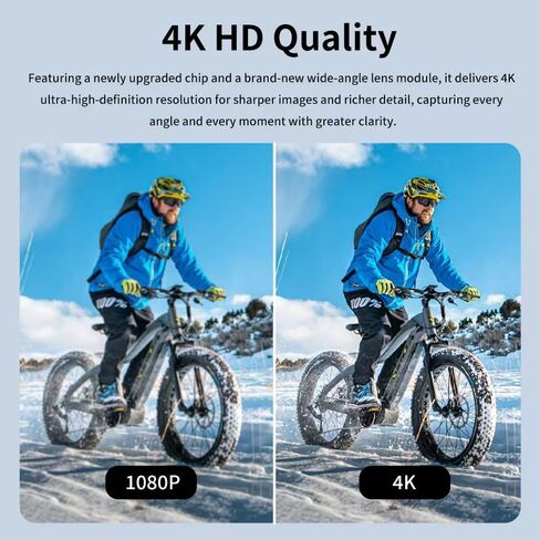 MZ02 4K WiFi Action Camera, Mini Thumb Camera with Waterproof Case, HD Sports Video Recorder for Cycling, Travel, Vlogging, Outdoor Adventures and Underwater Use in Kuwait