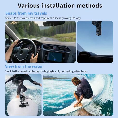 MZ02 4K WiFi Action Camera, Mini Thumb Camera with Waterproof Case, HD Sports Video Recorder for Cycling, Travel, Vlogging, Outdoor Adventures and Underwater Use in Kuwait