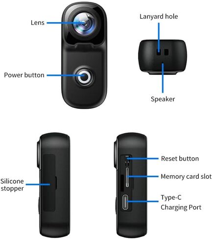 MZ02 4K WiFi Action Camera, Mini Thumb Camera with Waterproof Case, HD Sports Video Recorder for Cycling, Travel, Vlogging, Outdoor Adventures and Underwater Use in Kuwait