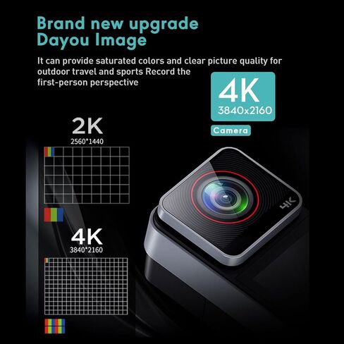 كاميرا LICAEVEY 4K Action، زاوية واسعة 150 متر 30 متر تحت الماء واي فاي شاشة تعمل باللمس تثبيت الصورة الإلكترونية، مع حافظة مقاومة للماء وتطبيق الهاتف المحمول، لركوب الدراجات والتزلج والغوص وركوب الأمواج in Kuwait