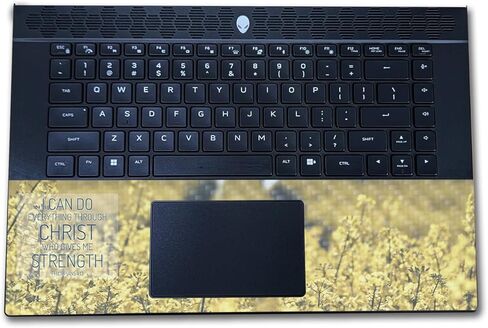 غلاف كمبيوتر محمول من ألياف الكربون متوافق مع Alienware M16 R2 (2024) - من خلال المسيح - غطاء لاصق واقٍ من الفينيل 3M الفاخر - سهل التطبيق | صُنع في الولايات المتحدة الأمريكية بواسطة MightySkins in Kuwait