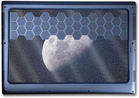 Glossy Glitter Laptop Skin Compatible with Alienware M16 R2 (2024) - Moon - Premium 3M Vinyl Protective Wrap Decal Cover - Easy to Apply | Crafted in The USA by MightySkins in Kuwait