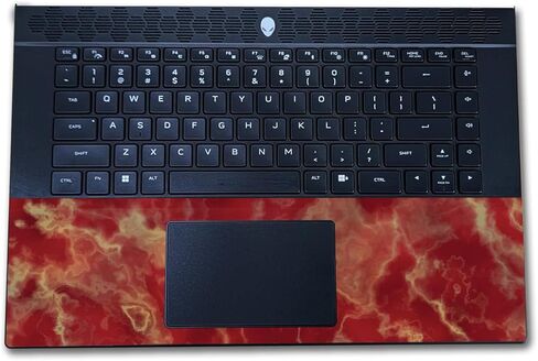 غلاف الكمبيوتر المحمول المتوافق مع Alienware M16 R2 (2024) - رخام قرمزي - غطاء لاصق واقي من الفينيل الفاخر 3M - سهل التطبيق | صُنع في الولايات المتحدة الأمريكية بواسطة MightySkins in Kuwait