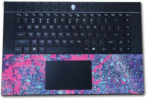 Glossy Glitter Laptop Skin Compatible with Alienware M16 R2 (2024) - Vibrant Splatter - Premium 3M Vinyl Protective Wrap Decal Cover - Easy to Apply | Crafted in The USA by MightySkins in Kuwait