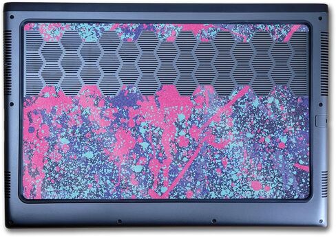Glossy Glitter Laptop Skin Compatible with Alienware M16 R2 (2024) - Vibrant Splatter - Premium 3M Vinyl Protective Wrap Decal Cover - Easy to Apply | Crafted in The USA by MightySkins in Kuwait