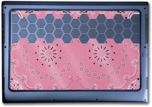 Glossy Glitter Laptop Skin Compatible with Alienware M16 R2 (2024) - Pink Bandana - Premium 3M Vinyl Protective Wrap Decal Cover - Easy to Apply | Crafted in The USA by MightySkins in Kuwait